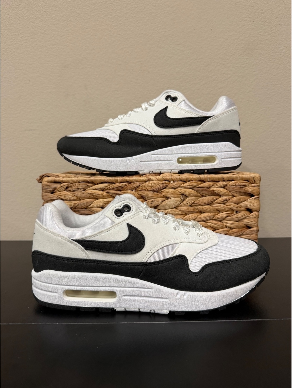 Size 9 - Nike Women’s Air Max 1 “White Black”